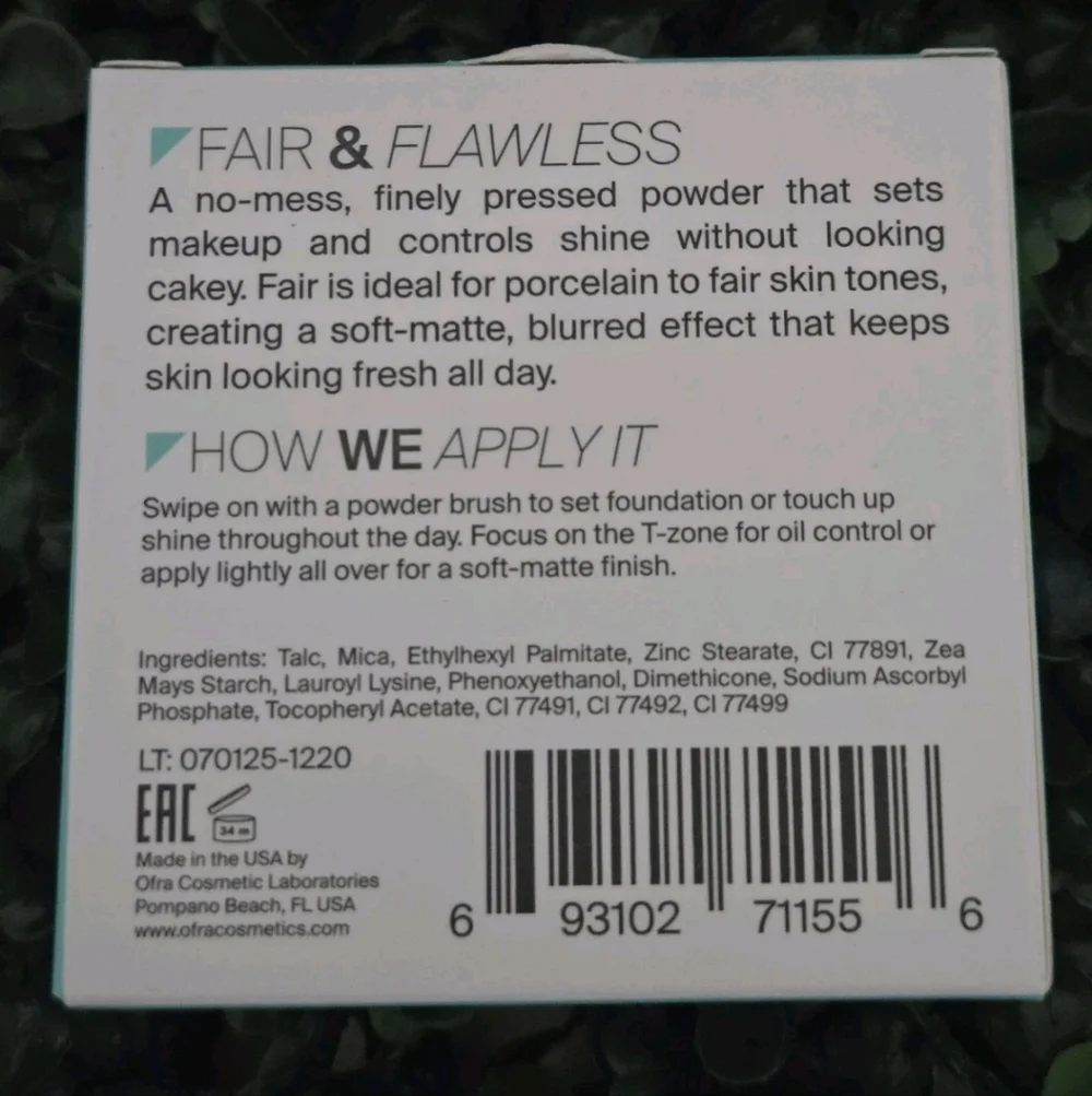 ​✨ OFRA Cosmetics Pure Matte Finishing Powder • FAIR • NIB • Blurring ✨